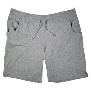 White Stag Lounge Shorts Womens XXL 20 Gray Knit Elastic Waist Drawstring Casual